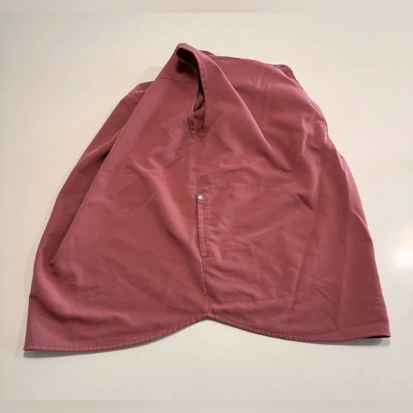 Figs Womens Rafaela Oversized Scrub Top Madarin Collar Mauve Size Large - Picture 5 of 9